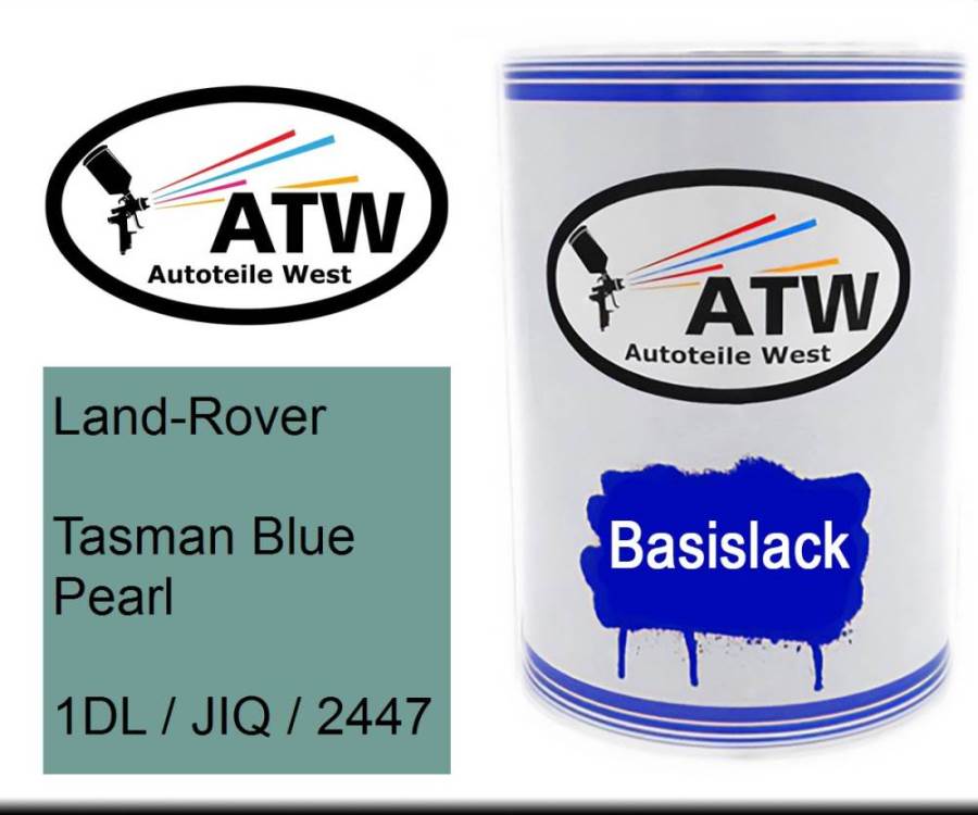 Land-Rover, Tasman Blue Pearl, 1DL / JIQ / 2447: 500ml Lackdose, von ATW Autoteile West.